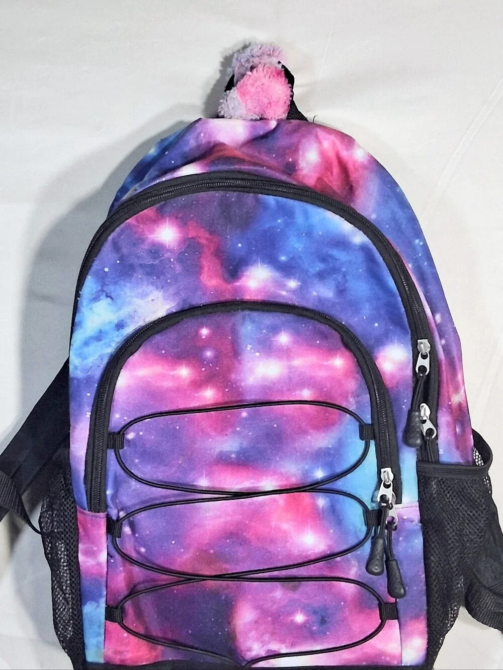 Wonder Nation Galaxy Bungee Backpack Multi-pocketed for Books and Water Bottles